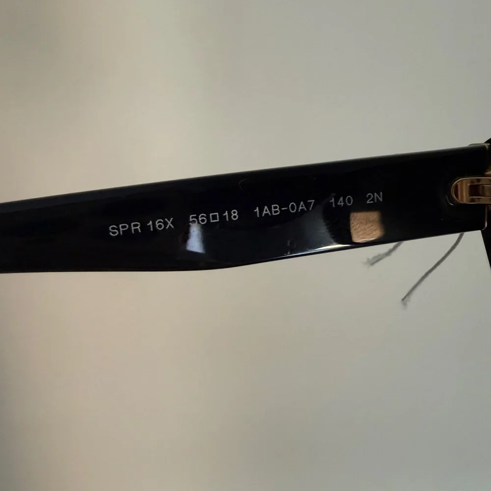PRADA  SPR16R 1AB-0A7 Gloss Black/Brown Gradient Women's Sunglasses Italy